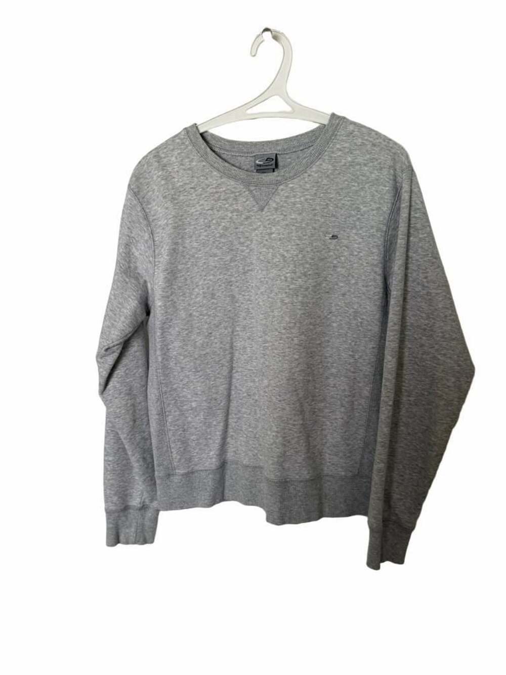 C9 by Champion Gray Crewneck Sweatshirt with V-Stitch Large